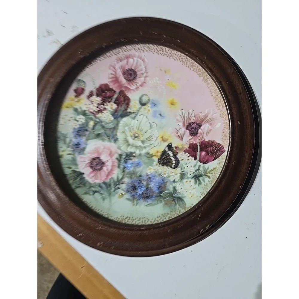 POPPY PASTORALE Plate Symphony of Shimmering Beauty #3 Lena Liu Floral Butterfly